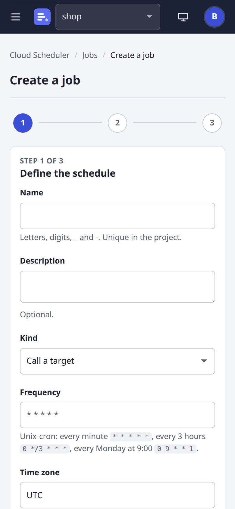 Create a job page at phone width