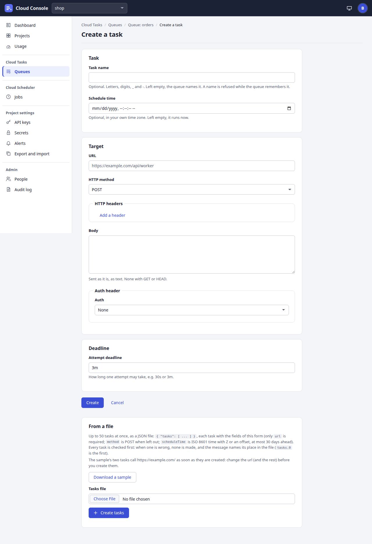 Create a task page at laptop width